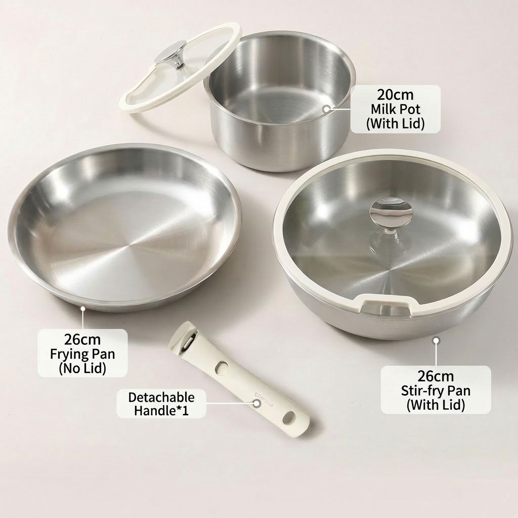 Carote Stainless Steel Cookware Set - Image 5