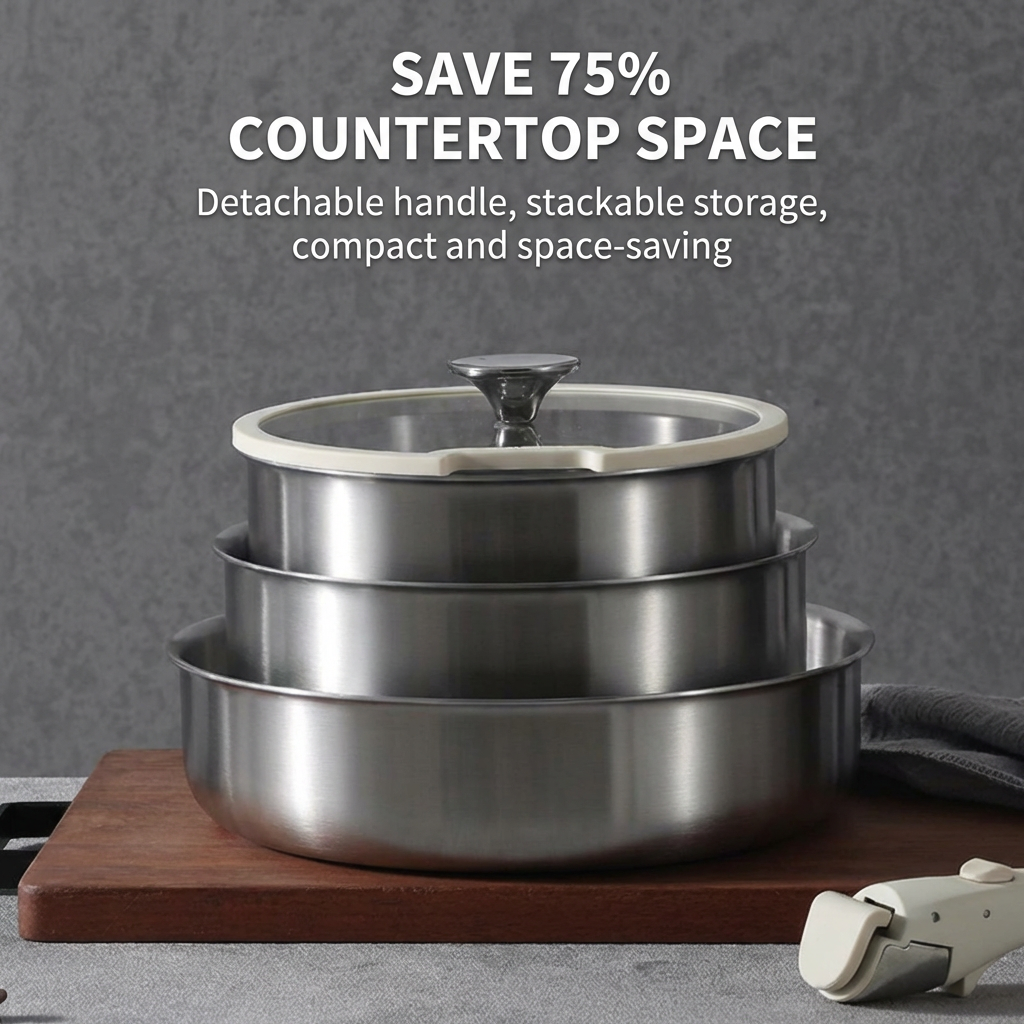 Carote Stainless Steel Cookware Set - Image 3