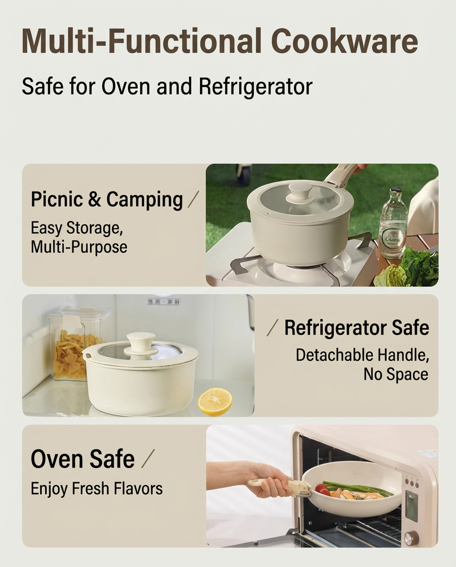 Carote Detachable Non-Stick Cookware Set - Image 4